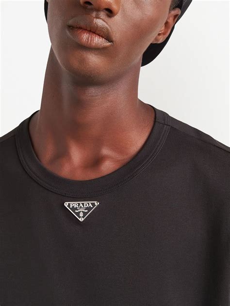 prada small logo t shirt|Prada button up shirt.